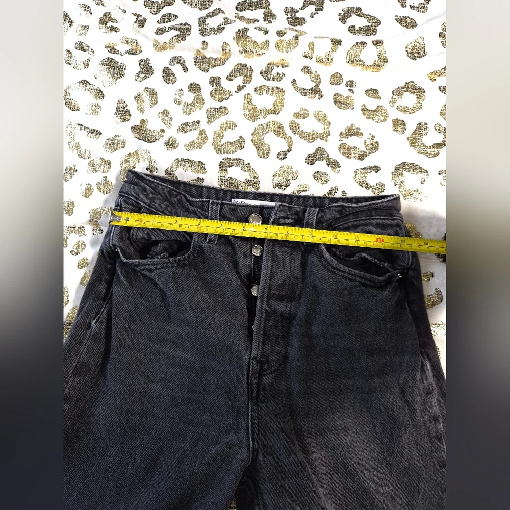 5 For $25✨Zara Womens Small 2 Black Denim Jeans High Waist Baggy Boyfriend Jeans - Picture 5 of 10